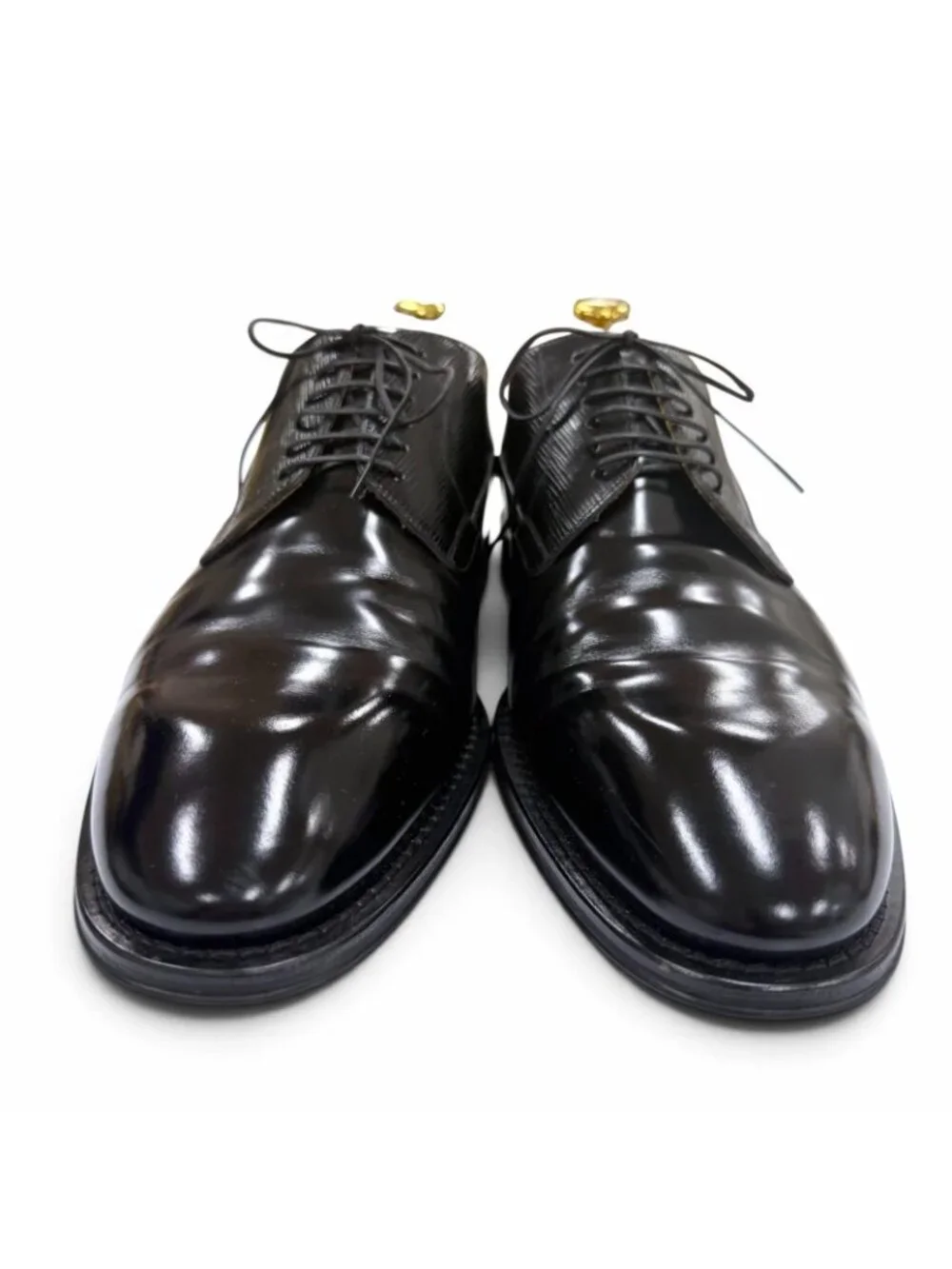 Louis Vuitton Kensington Derby Epi Plain Toe Lace-up Open Lacing Leather Shoes
